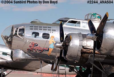 Confederate Air Force's B-17G Sentimental Journey N9323Z at the 2004 Aviation Nation Air Show stock photo #2244