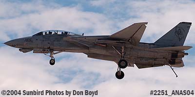 USN F-14D Tomcat at the 2004 Aviation Nation practice Air Show stock photo #2251