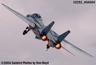 USN F-14D Tomcat AD/165 at the 2004 Aviation Nation practice Air Show stock photo #2252