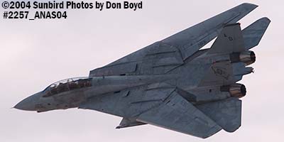 USN F-14D Tomcat AD/165 at the 2004 Aviation Nation practice Air Show stock photo #2257