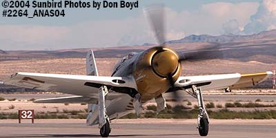 Lyle T. Shelton's Grumman F8F-2 N777L Rare Bear at the 2004 Aviation Nation practice Air Show stock photo #2264