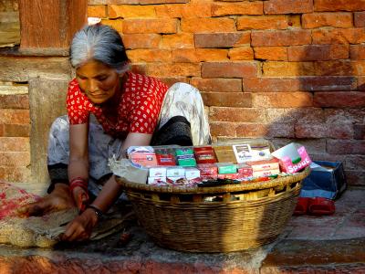 Nepal - Kathmandu, Cigarette Lady