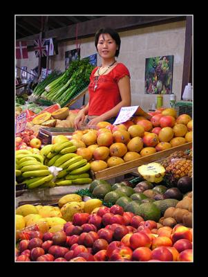 Smell and see the freshness of the fruits and veg