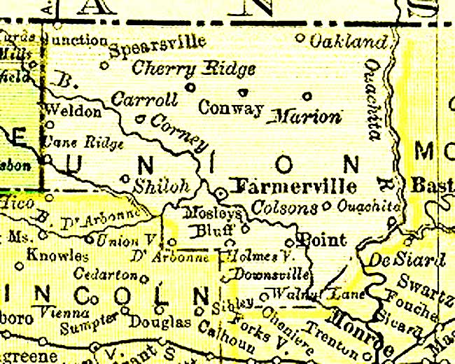 Union Parish LA  Map