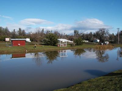 The ranch has a fishing pond . . .