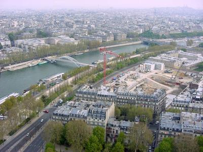 A Paris bridge seen from the Eiffel Tower