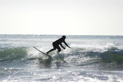 Surfing at County Line Los Angeles/Ventura
