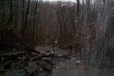 Behind the falls