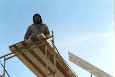 on a 12-inch wide metal channel - to the bedroom loft,