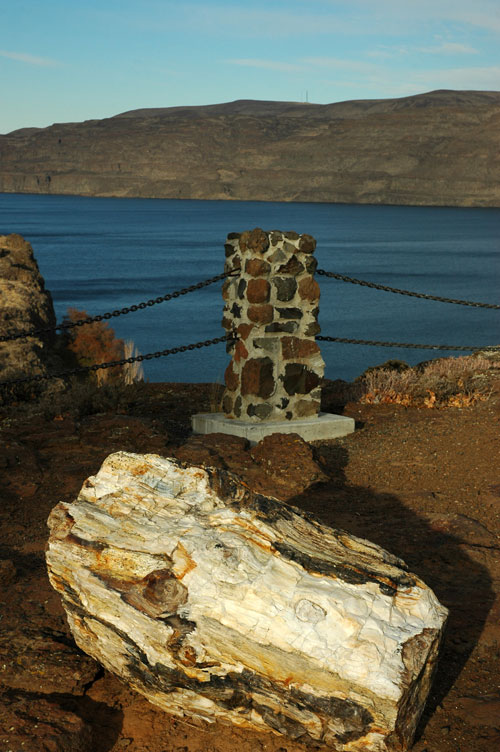 Bluffs, Columbia, and Petrified Log