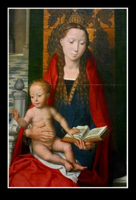 La Vierge et l' Enfant (1435) par Hans MEMLING..Dtail