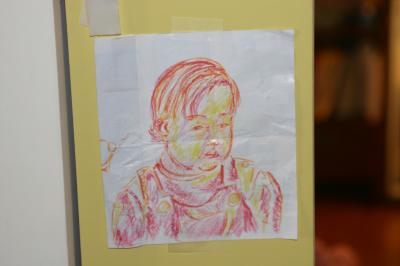 Crayon portrait by Olivier
