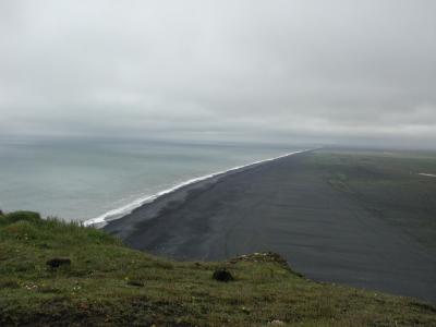 Endless black beach