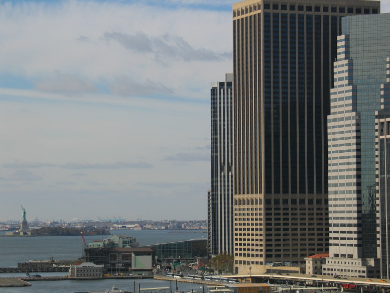 You can just see the Statue of Liberty bottom left