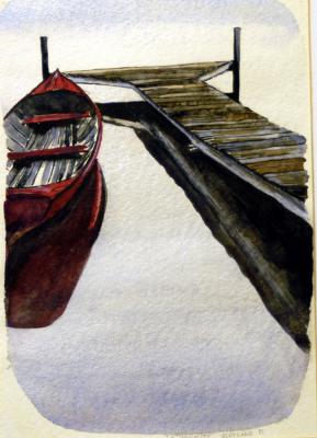 Rowboat on Scottish Loch