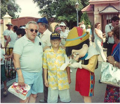 Dad and Eric with Pinocchio