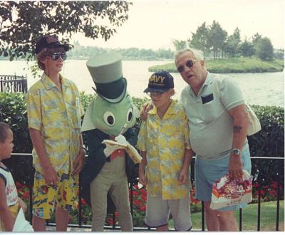 Shaun, Jiminy Cricket, Eric and Dad