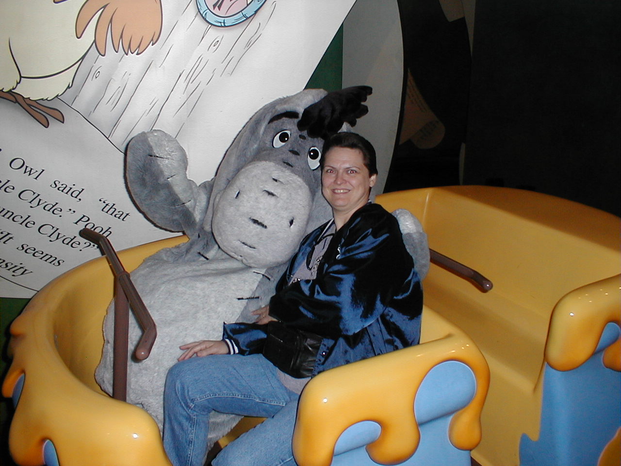 Jan and EEyore on Winnie the Pooh Ride  Oly D340R