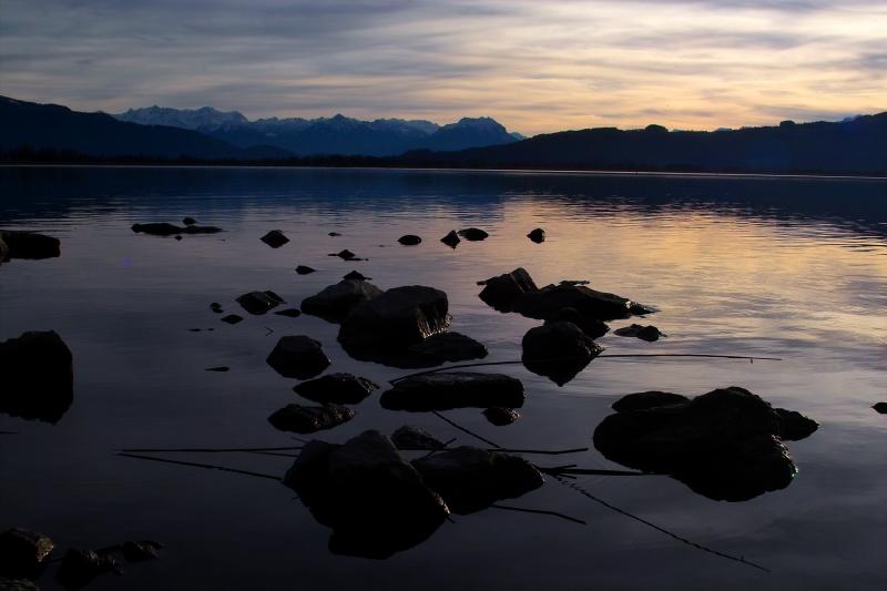 The Alps of the Vorarlberg (Austria) from Lake Constance