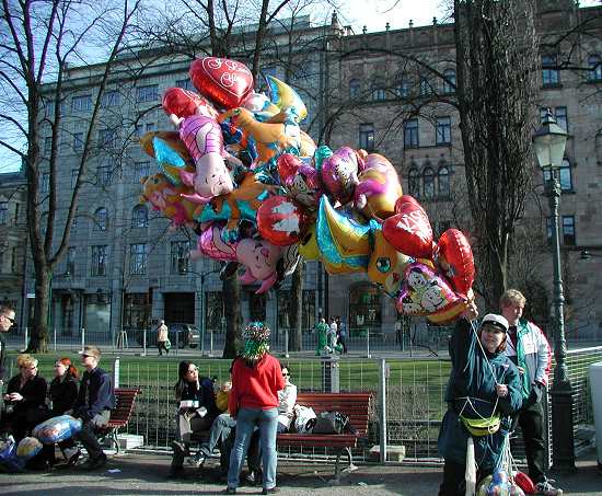 Esplanade Park in Hesinki on May 1 celebration.