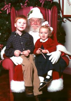 David, Cassie, Santa, Dec 2002