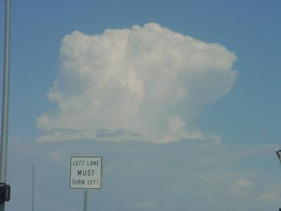 the beautiful cloud above the freeway offramp