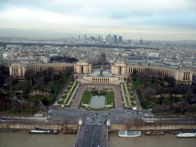Trocadero Gardens and the Palais de Chaillot from the second level