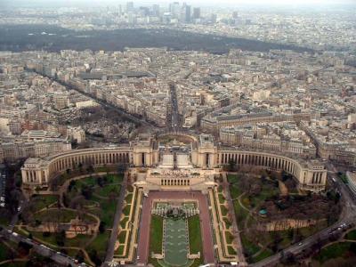 Another look at Trocadero Gardens and Palais de Chaillot from the third floor