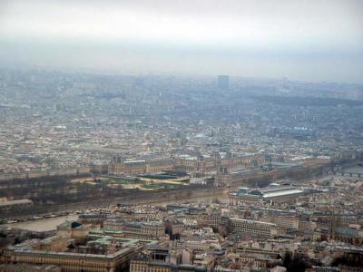 The large set of buildings in the centre of the picture is the Louvre