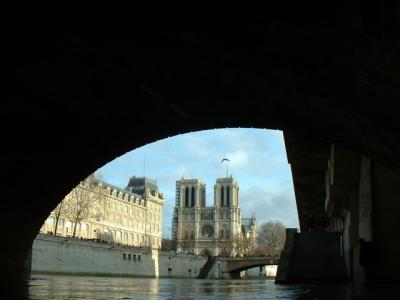 From the Seine under a bridge