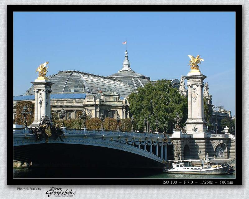Grand Palais across Pont Alaxandre III