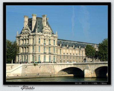 South-west tip of the Louvre at Pont Royal