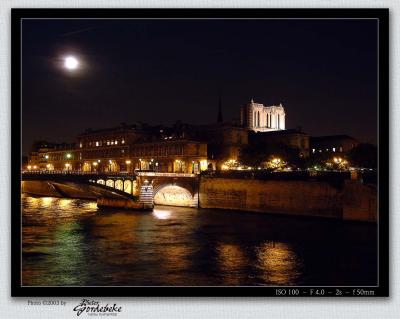 Moonlit Notre Dame from across the Seine