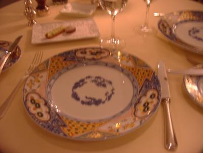 Place setting at Hotel Westminster
