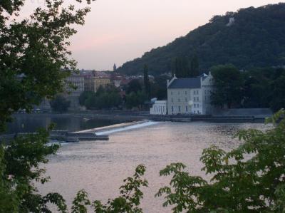 Part of the weir system along the river