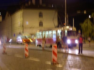 Tram stop down the road from the Hotel