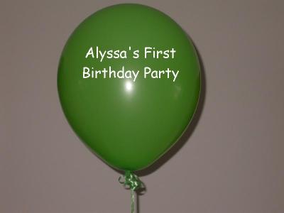 Feb 15, 2003 - Alyssa's First Birthday Party