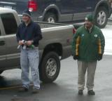 Brett Favre with unidentified person.  Does anyone know who he is?