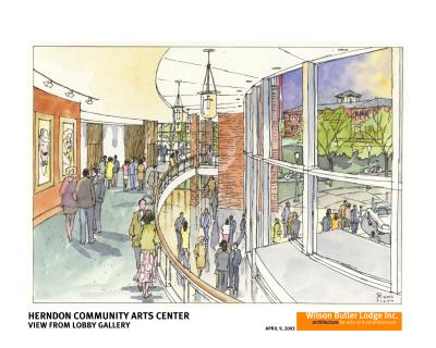 Herndon Cultural Center - Lobby - Conceptual Drawing