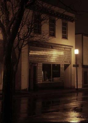 Rainy night in Uptown Martinsville, Virginia