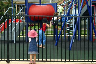 One child at playground