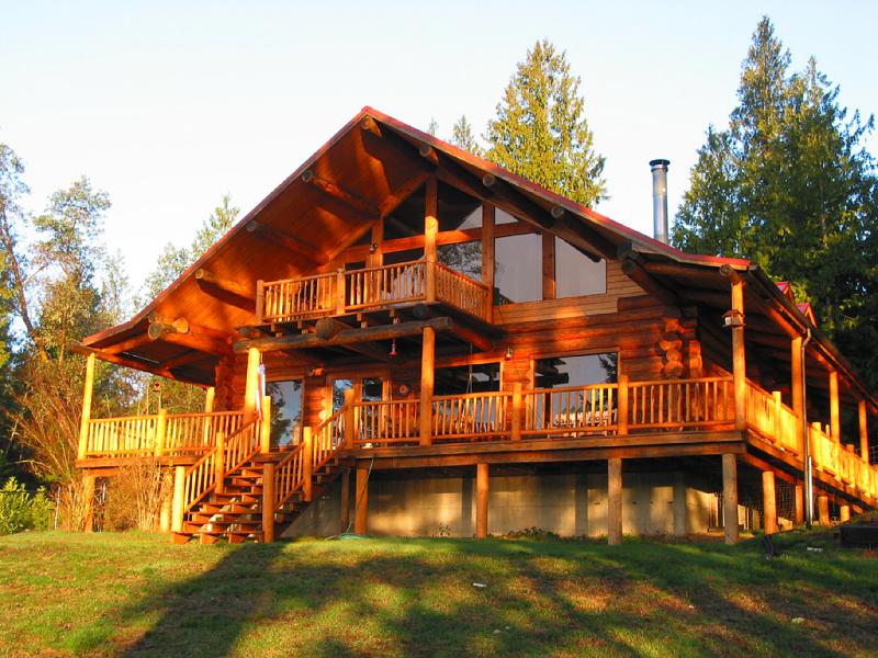 View of the new porch railings