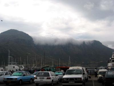 Mist flowing over Table Mountain