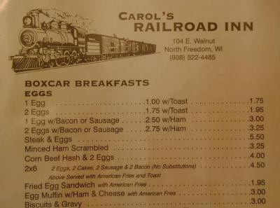 Carol's Menu