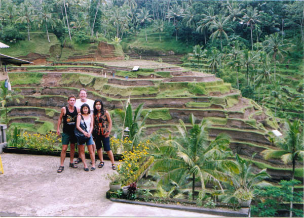 Friends and Bali Rice Fields
