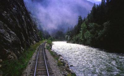 Between Durango and Silverton on the narrow gauge RR