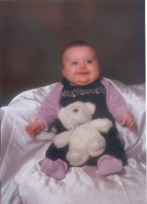 Wonder if they'll let me keep the teddy?  (5 months old)