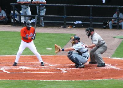 Timo Perez caught looking
