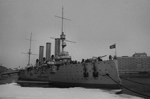 Cruiser Aurora, whose shot triggered the October Revolution in 1917