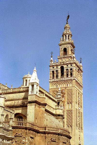 The Giralda, 12C minaret now part of Seville Cathedral